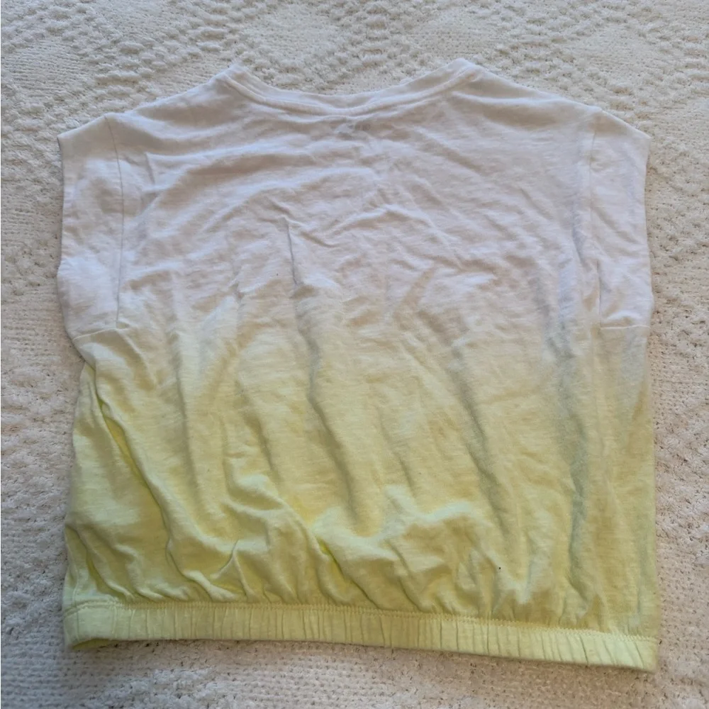 Old Navy Cream and White Ombré Top